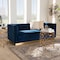 Baxton Studio Aveline Navy Blue Velvet Upholstered Brushed Gold Finished Sofa 159-9784 - alternate 7